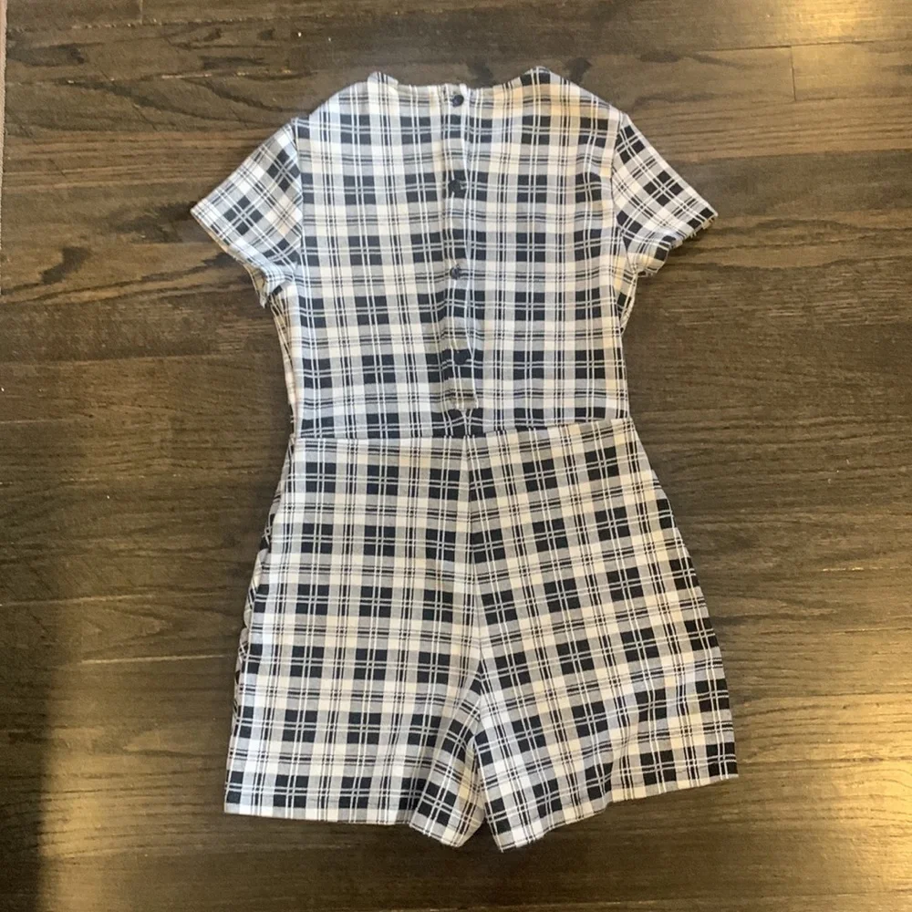 Girls Zara plaid romper - Picture 3 of 5